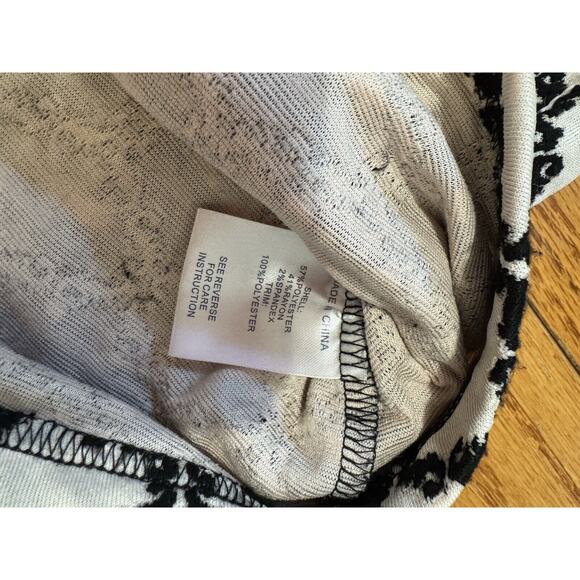 Tyler Boe Black Cream Fur Sleeves Dress Tunic Dress Stunning Mod 60s MIDI Size L - Picture 13 of 16